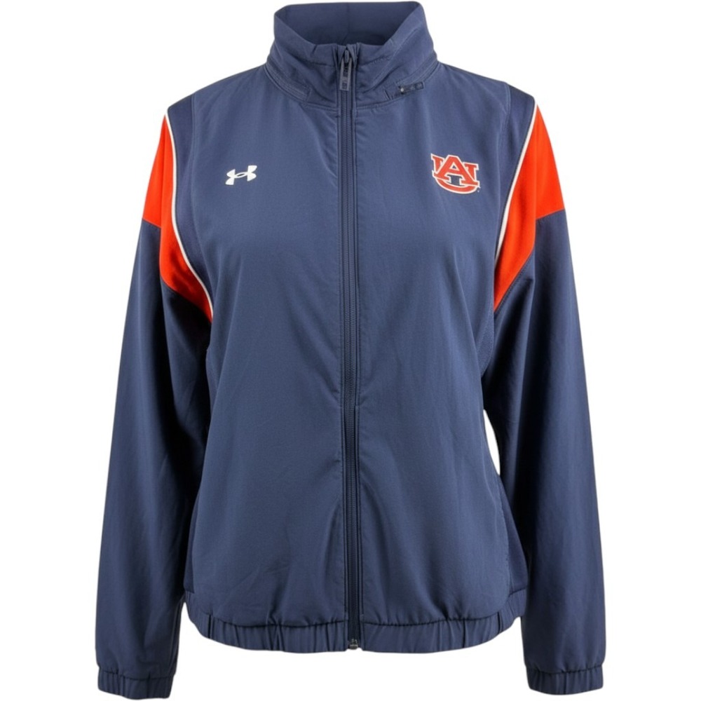 Under Armour Auburn Tigers Womens Navy Full Zip Track Jacket Large Embroidered